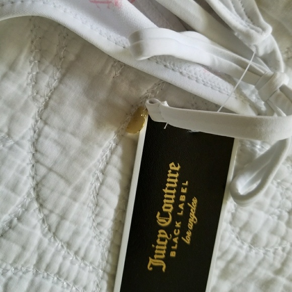 JUICY COUTURE EMBROIDERED WHITE TRIANGLE BIKINI - Picture 2 of 6